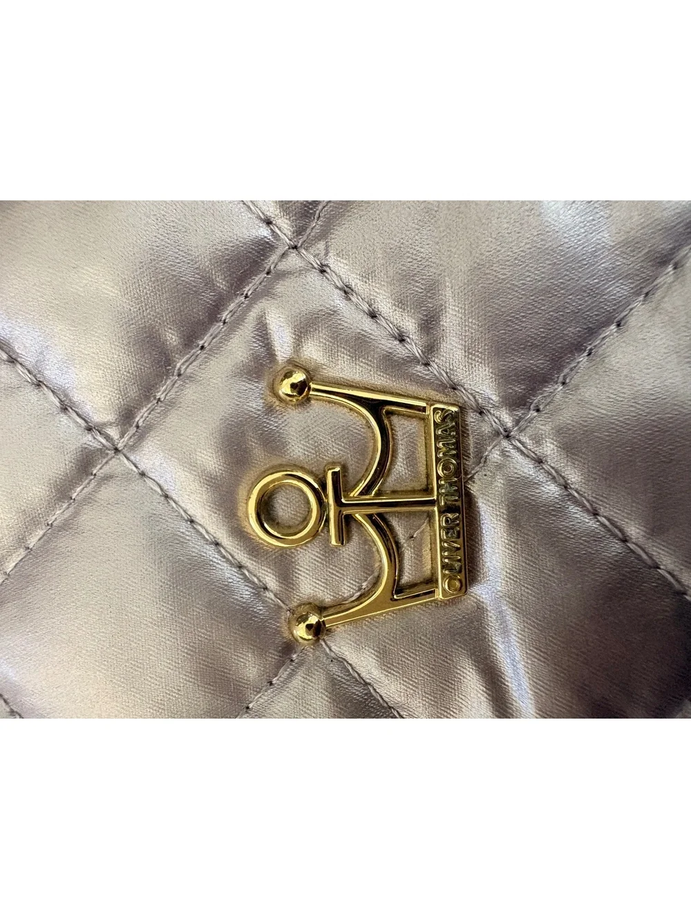Oliver Thomas Quilted Metallic Lavender Purple Tennis Backpack